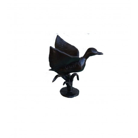 Etain canard avec roseau
