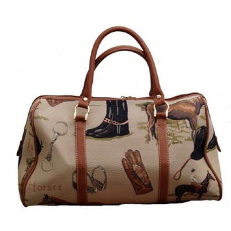 Sac main motif chevaux