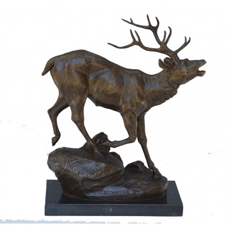 Bronze Cerf patte arrière relevée