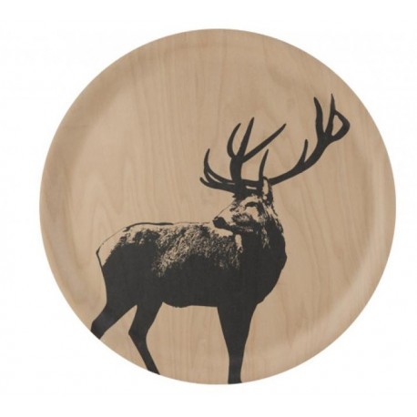 Plateau bois cerf