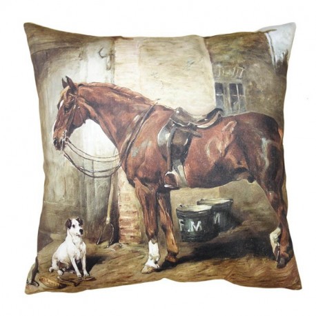 Coussin Cheval et chien