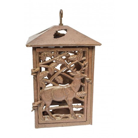 Lanterne cerf en bronze