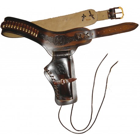 Ceinturon avec holster pour revolver western