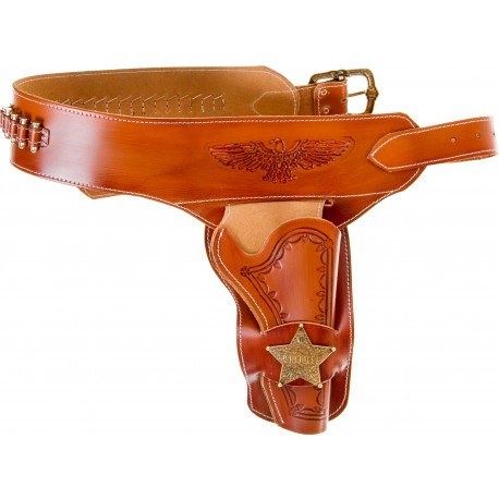 Ceinturon avec holster shérif pour revolver western