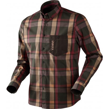 Chemise de chasse Härkila Amlet Burgundy