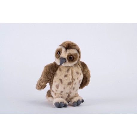 Peluche Chouette sonore tête articulée 21 cm