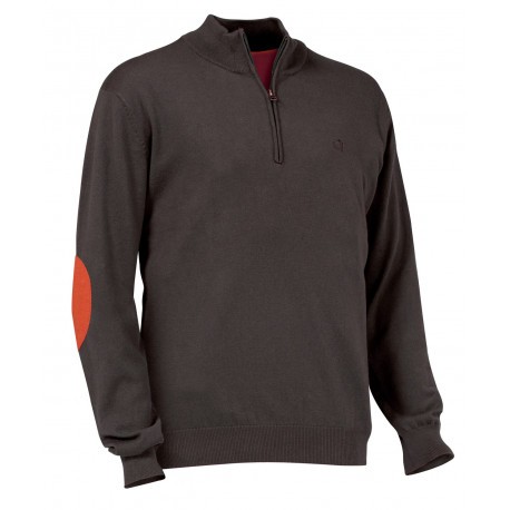 Pull de chasse Club Interchasse Winsley Marron Pulls Polaires outdoor Made in Chasse