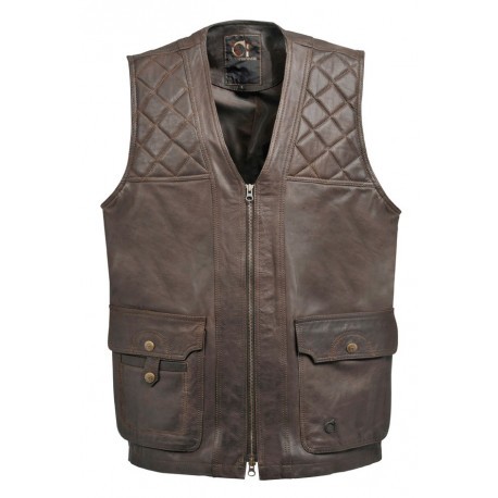 Gilet de chasse cuir Club Interchasse Benoit