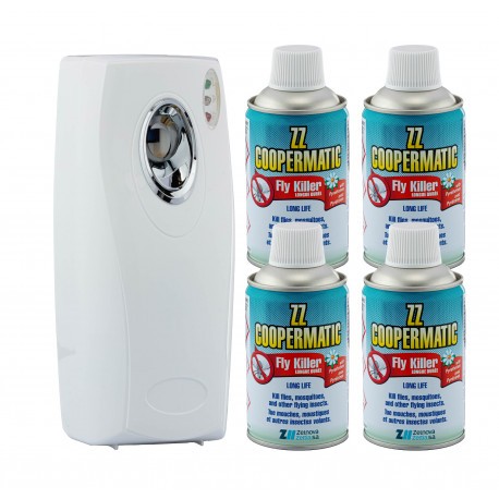 Pack diffuseur insecticide avec 4 recharges Coopermatic