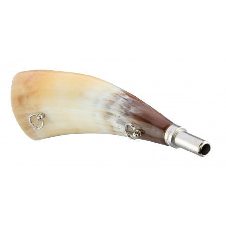 Corne de chasse 33 cm en corne naturelle Elless
