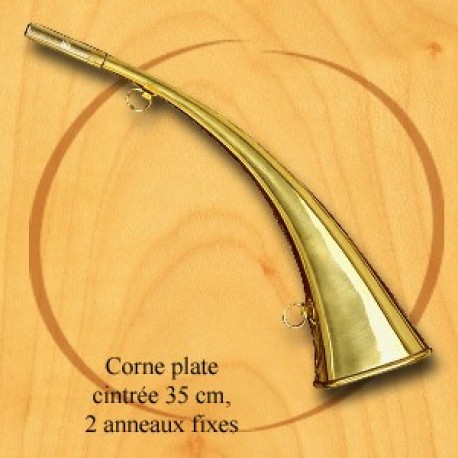 Corne de chasse 35 cm plate cintrée Elless