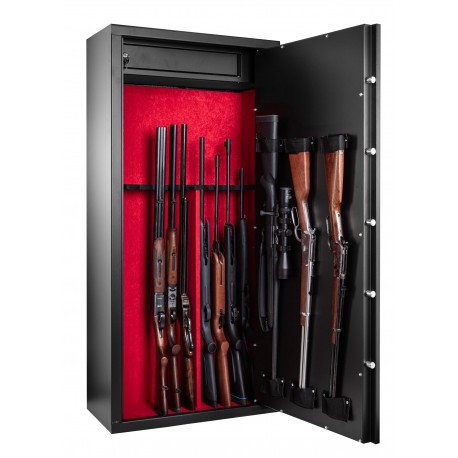 Armoire forte Rietti modulable 14 armes / 10 armes + étagères