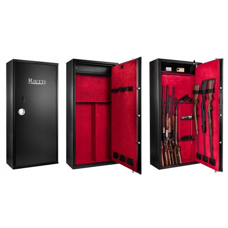 Armoire forte Rietti Premium modulable 14 armes / 9 armes + étagères