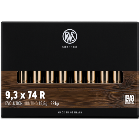Cartouche RWS / cal. 9,3x74 R - Evo 18,8 g / 290 gr