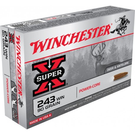 Cartouche Winchester / cal. 243 Win. - Power Core 90 gr