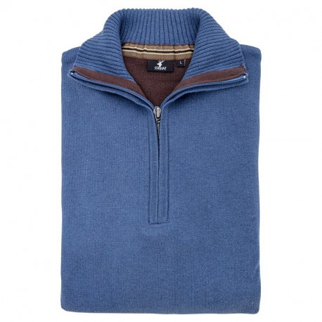 Pull de chasse col zippé Stagunt Deer Indigo