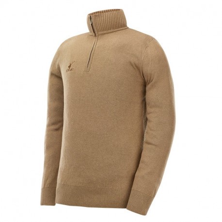 Pull de chasse col zippé Stagunt Deer Beige