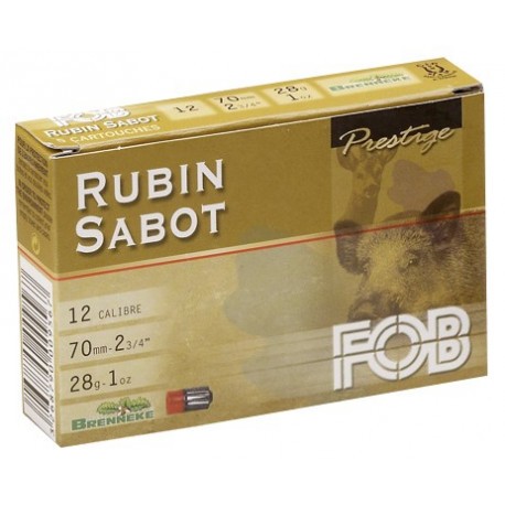 Cartouche Fob Rubin sabot / Cal. 12 - 28 g
