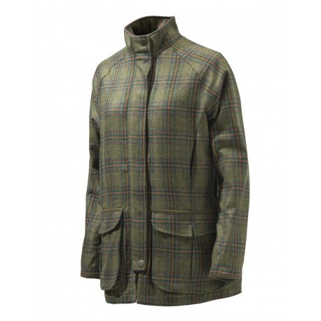 Veste de chasse Femme Beretta St James - Tweed Vert & Violet