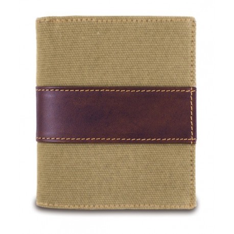 Portefeuille 3 cartes Baron / Toile & Cuir