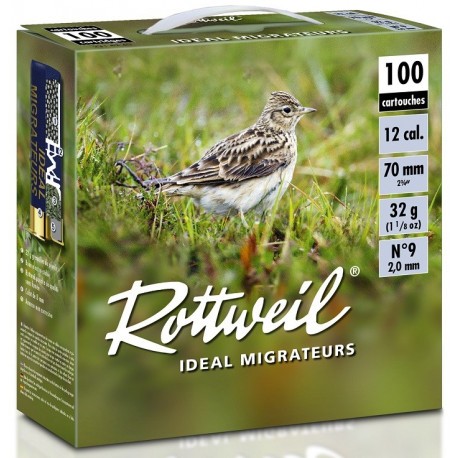 Pack 200 cart. Rottweil Idéal Migrateur / Cal. 12 - 32 g