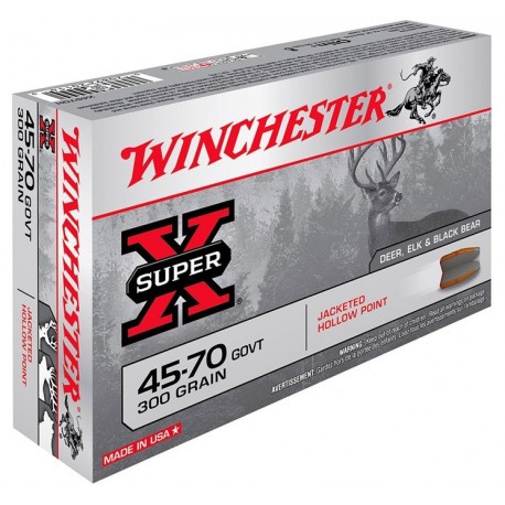 Cartouche Winchester / cal. 45-70 Gvt - Hollow Point 19,4 g / 300 gr