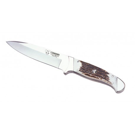 Couteau de chasse manche bois de cerf Cudeman 12 cm