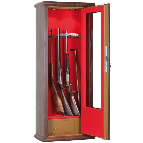 Armoire forte Infac Vitrine couleur Bois LV62 / 10 armes