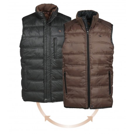 Gilet matelassé Ligne Verney-Carron Casual réversible Marron - Noir