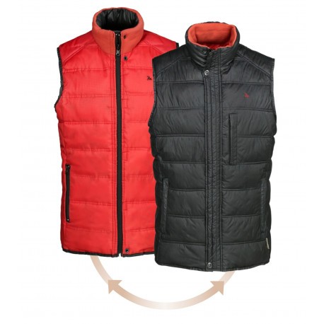 Gilet matelassé Ligne Verney-Carron Casual réversible Noir - Rouge