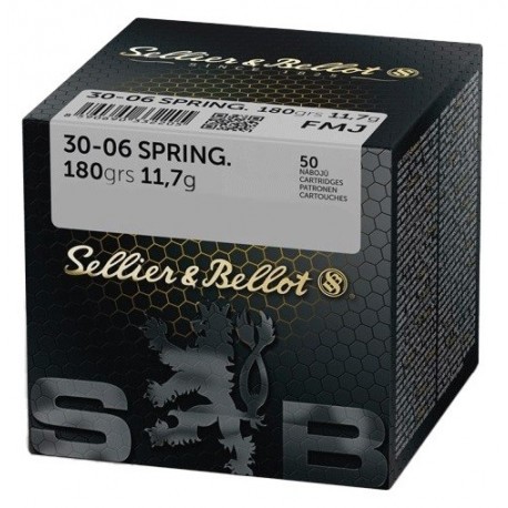 Cartouche Sellier & Bellot / cal. 30-06 Sprg - FMJ Blindée Vrac 11,7 g / 180 gr