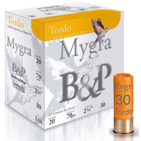 Cartouche B & P Mygra Tordo 20 / Cal. 20 - 30 g