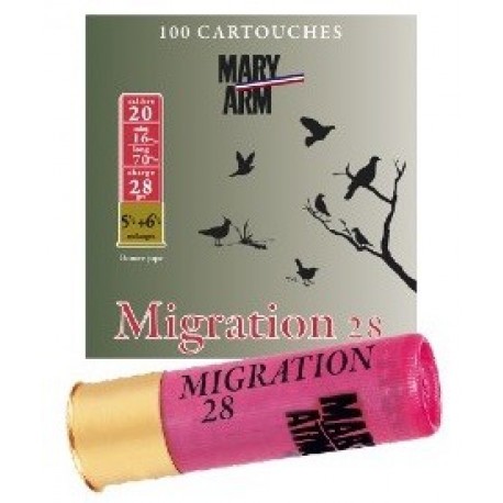 Pack 100 cart. Mary Arm Migration 28 / Cal. 20 - 28 g