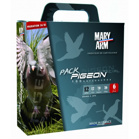 Pack 100 cart. Mary Arm Pigeon / Cal. 12 - 36 g