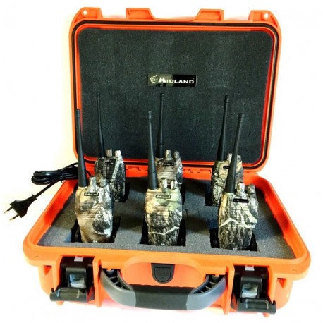 Lot de 6 talkies-walkies Midland G10 avec valise étanche
