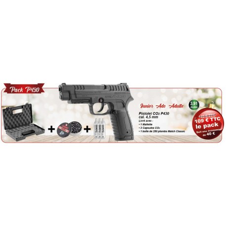 Pack Noël Gamo Pistolet CO2 P430 - 4,5 mm