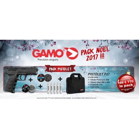 Pack Noël 2017 Gamo Pistolet - 4,5 mm