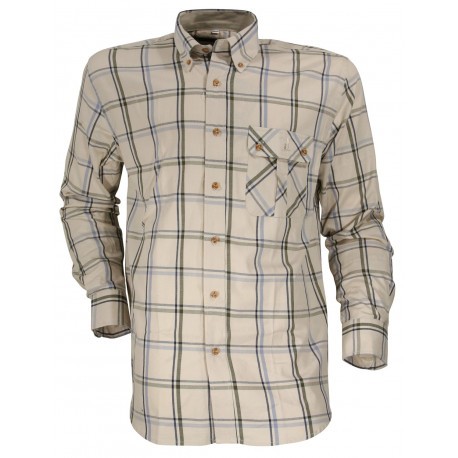 Chemise chasse Percussion Rambouillet Ecru Chemises Polos Outdoor Made in Chasse