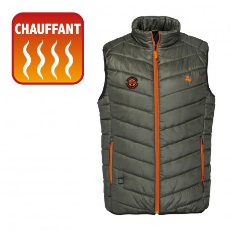 Gilet chauffant ProHunt Kaki avec batterie