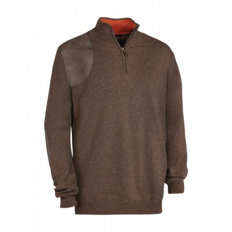 Pull de chasse Club Interchasse Wilfried Marron