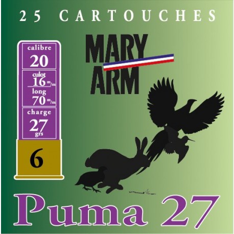 Cartouche Mary Arm Puma 27 / Cal. 20 - 27 g