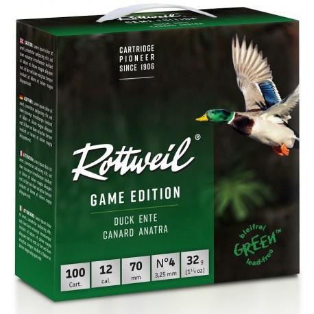 Pack 200 cart. Rottweil Game Edition Canard / Cal. 12 - 32 g