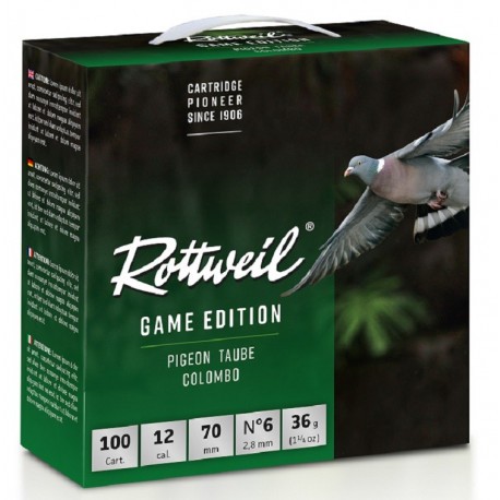 Pack 200 cart. Rottweil Game Edition Pigeon / Cal. 12 - 36 g