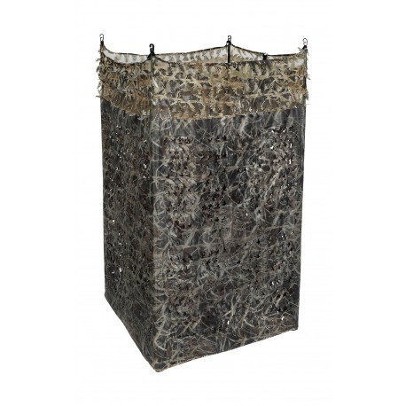 Affût de camouflage Stepland bi-matière 3D Forêt / 4 pieds - 1,5 x 4 m