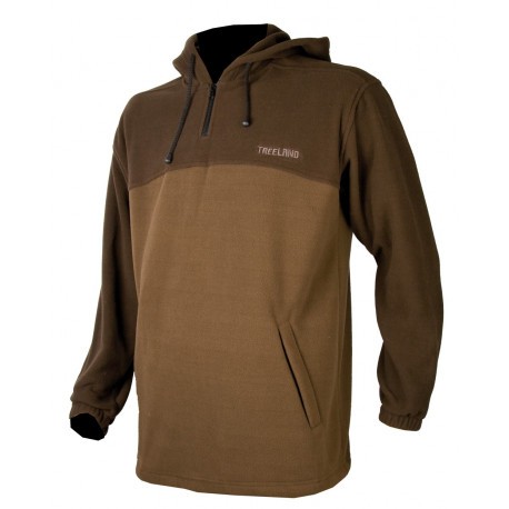 Sweat polaire bicolore marron Treeland T304