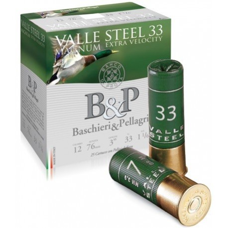 Cartouche B & P Valle Steel 33 Magnum / Cal. 12 - 33 g