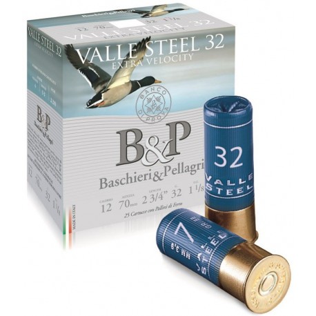 Cartouche B & P Valle Steel 32 / Cal. 12 - 32 g