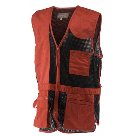 Gilet de tir ambidextre rouge et noir