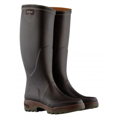 Bottes de chasse Aigle Parcours 2 Brun Bottes caoutchouc Aigle Parcours Made in Chasse