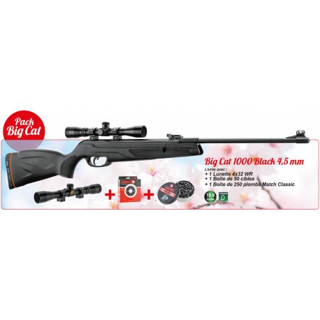 Pack cerise Gamo Big Cat 1000 - Cal. 4,5 mm